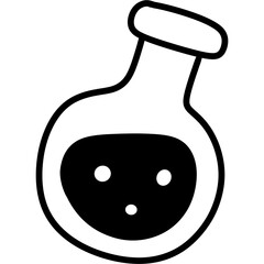 Halloween spooky potion bottle with mysterious face design for halloween fun