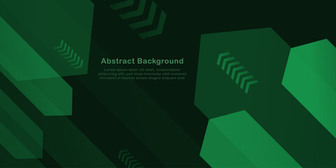 Abstract dark green background with an arrow pattern overlapping concept design