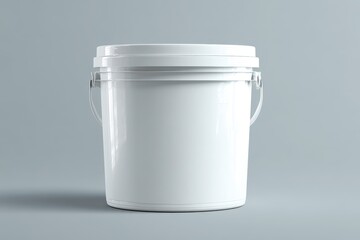 Gallon Pail Blank Plastic Paint Bucket Mockup Design Branding 3D Render Illustration