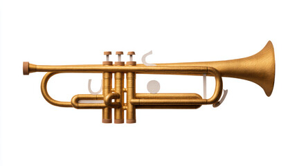 Fototapeta premium A golden trumpet displayed in a side view, showcasing its elegant design and intricate details.