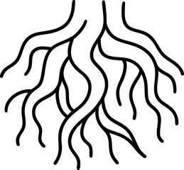 Witches forest roots intertwine in dark and mysterious natural scene