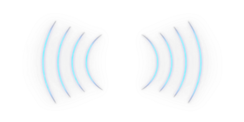 An Abstract Illustration of Sound Waves in Blue High Quality PNG Overlay Ideal for Various Creative Uses