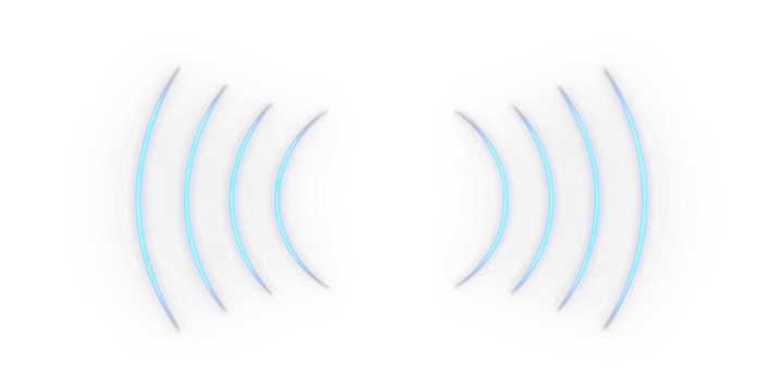 An Abstract Illustration of Sound Waves in Blue High Quality PNG Overlay Ideal for Various Creative Uses