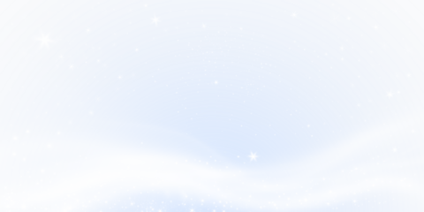 Beautiful Blue Winter Sky with Stars and Soft Clouds – PNG Overlay with Transparent Background for Photos
