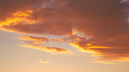 Orange Clouds at Sunset