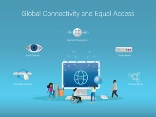 Global connectivity ensuring equal access through digital accessibility