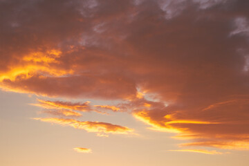 Orange Clouds During Sunset