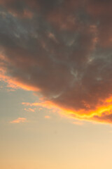 Dramatic Sky with Clouds at Sunset