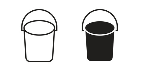 Bucket icon vector sign symbol