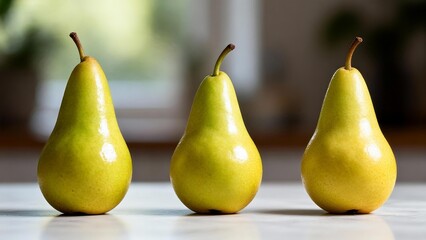 pears on the table