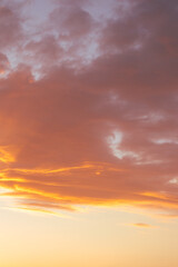 Dramatic Cloudscape at Sunset with Vibrant Colors