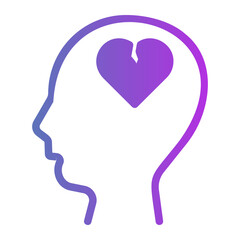 broken heart Gradient icon