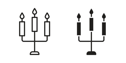 Candelabra icon vector sign symbol
