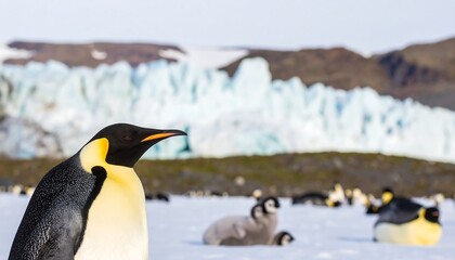 Fototapeta premium Penguins on ice (1)