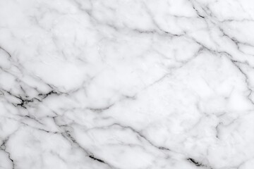 Obraz premium Elegant white marble surface with striking black veins and smooth texture, ideal for modern interiors and design elements, showcasing natural beauty and timeless elegance