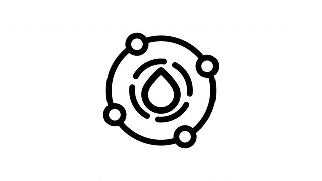 save water minimalist stroke animation