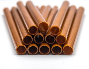 Brown Biodegradable Drinking Straws.