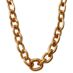 Fototapeta premium Stunning gold chain necklace featuring polished links that reflect light beautifully, showcasing elegance and style. Perfect for adding touch of luxury to any outfit