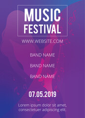 Music festival poster template
