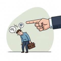 Stressed Employee Facing Boss Pressure, Work Overload, Lost Money, and Burnout