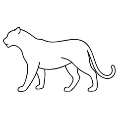 Fototapeta premium Elegant tiger line art vector illustration scalable graphic design for commercial and personal use isolated on transparent background