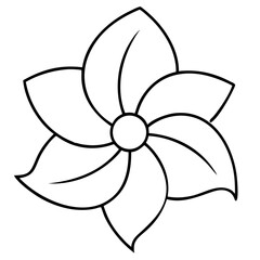 Elegant line art flower vector illustration scalable icon minimalist floral design for digital and print projects isolated on transparent background