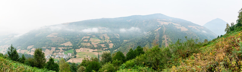 Trascastro village in the Leitareigos valley in Asturias, Spain