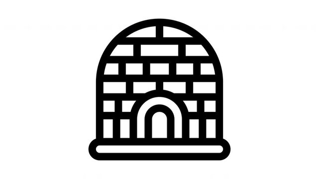 igloo minimalist stroke animation