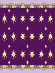 Classic Damask Seamless Pattern on the purple background,seamless pattern design for fabric,carpet,wallpaper	