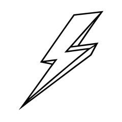Simple black lightning bolt icon on white background