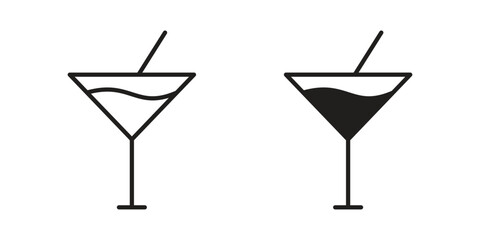 Cocktail icon vector sign symbol