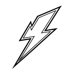 Simple black lightning bolt icon on white background