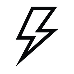 Simple black lightning bolt icon on white background