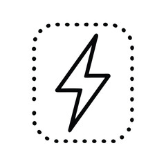 Simple black lightning bolt icon on white background