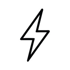 Simple black lightning bolt icon on white background