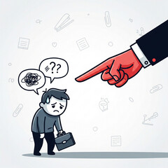 Stressed Employee Facing Boss Pressure, Work Overload, Lost Money, and Burnout