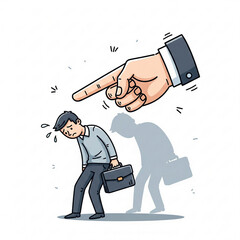Stressed Employee Facing Boss Pressure, Work Overload, Lost Money, and Burnout