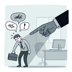 Stressed Employee Facing Boss Pressure, Work Overload, Lost Money, and Burnout