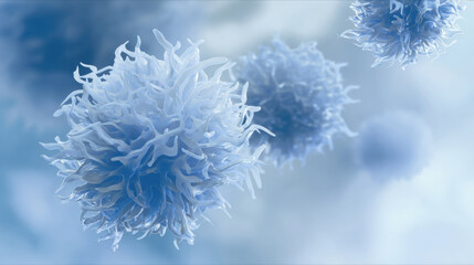 Abstract illustration of cells in a biological or scientific setting. artistic representation of cells, possibly for medical or scientific use, with a focus on texture and depth.