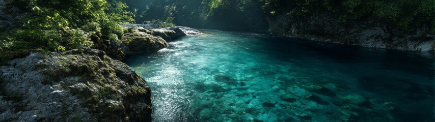 Hdr panoramic scene of shallow turquoise water nature environment 360-degree viewpoint