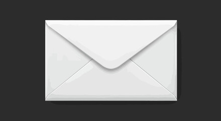 Clean white paper envelope with closed triangular flap, ready for mail delivery, communication symbol.