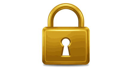 Gleaming Golden Padlock with Keyhole, Symbol of Security