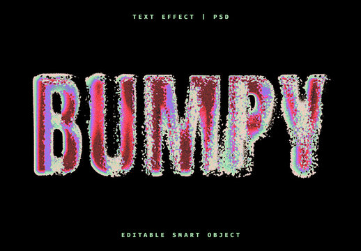 Colorful Damaged Torn Text Effect