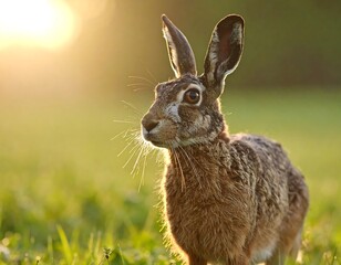 Obraz premium Hare in sunlight