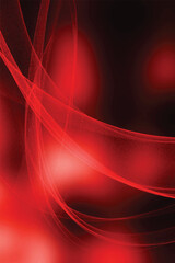 Abstract red neon glowing fractal on black background	