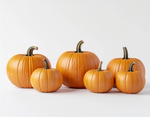 Obraz premium pumpkins on a white background