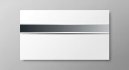 Blank white paper with gray design element