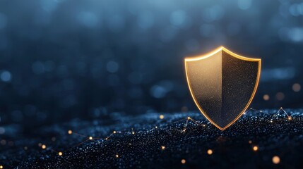 Globe Cybersecurity and Protection Globe with glowing shield and network connections, dark background, representing global cybersecurity and data protection