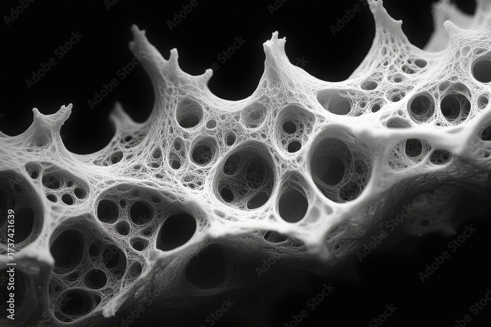 Wall mural stunning intricate microscopic organic network with complex cellular patterns, perfect for science, 