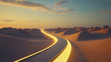 Hyperloop train Hyperloop train traversing a vast desert landscape, demonstrating its potential for long distance travel